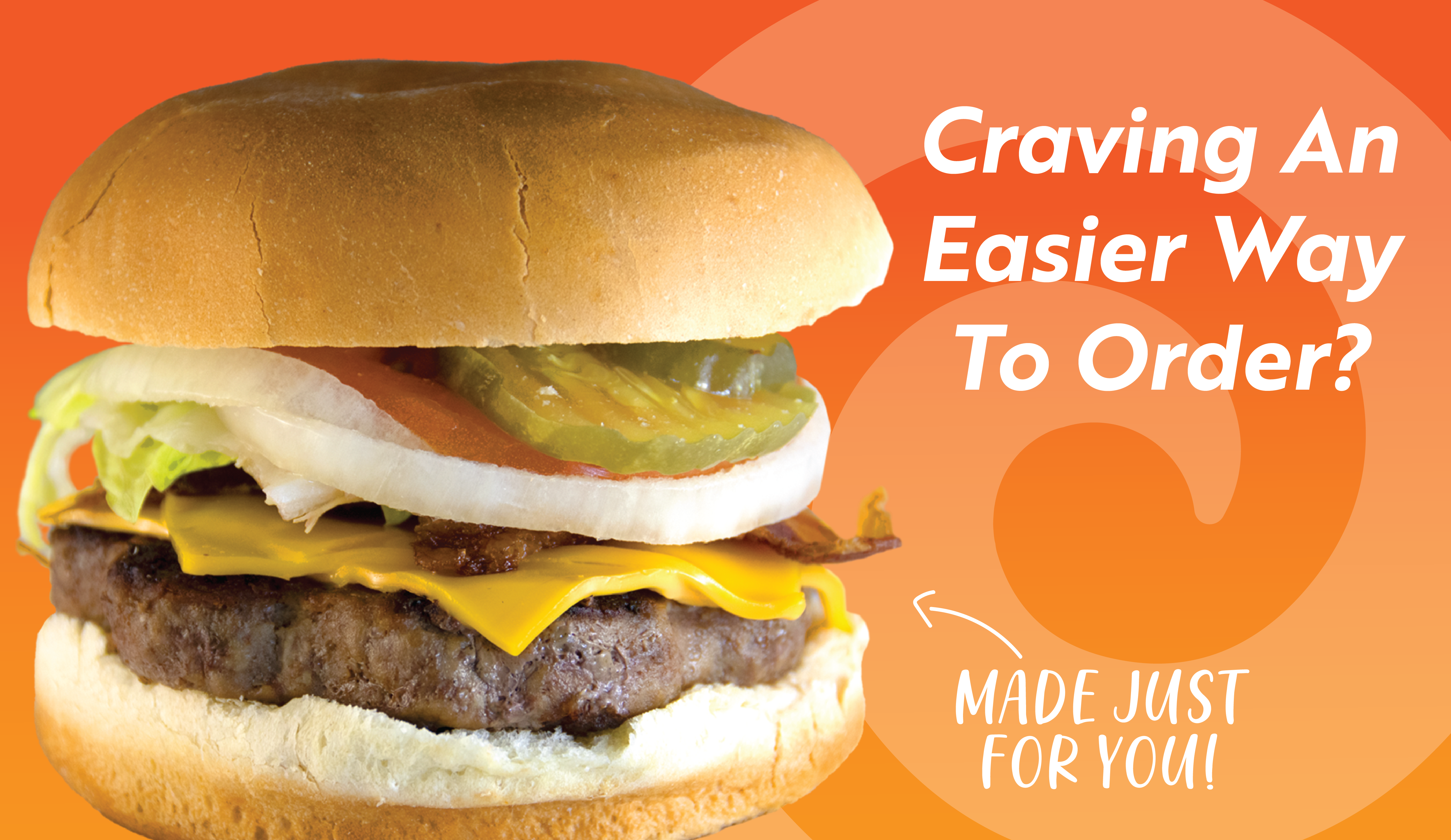 Order online link with a Loaded Cheese Burger